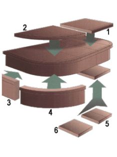 Beton Öntőforma lépcsőrendszer 3. 25 x 27 cm