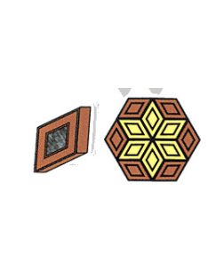 Beton Öntőforma Rombusz díszes 4,5 cm